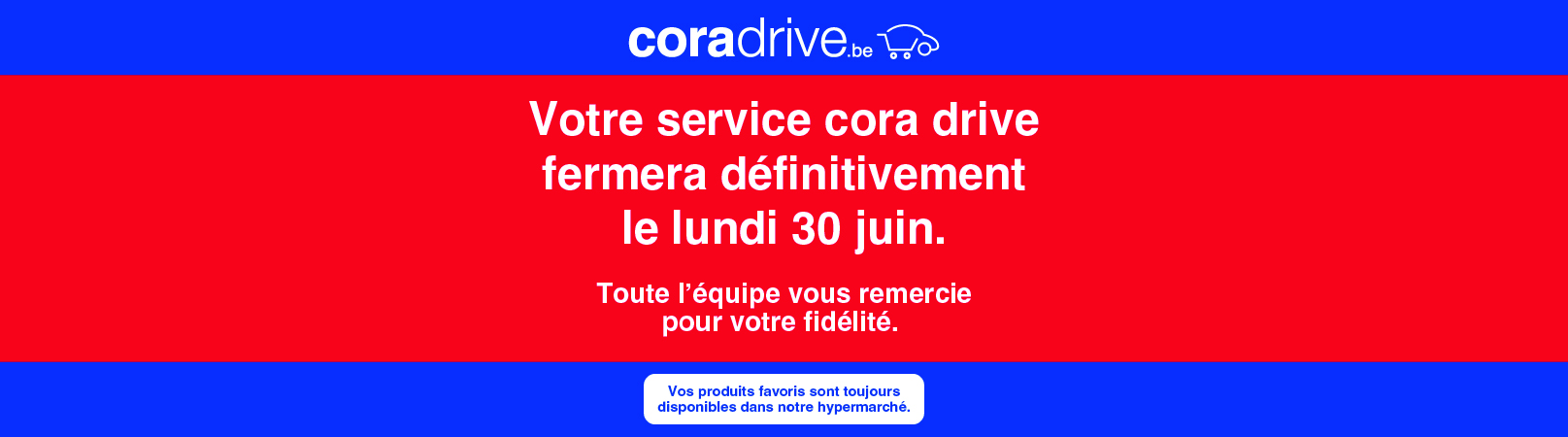 Fin du service drive
